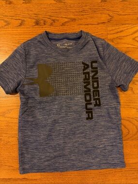 Under Armour Blue Heather Performance Short Sleeve Logo Tee